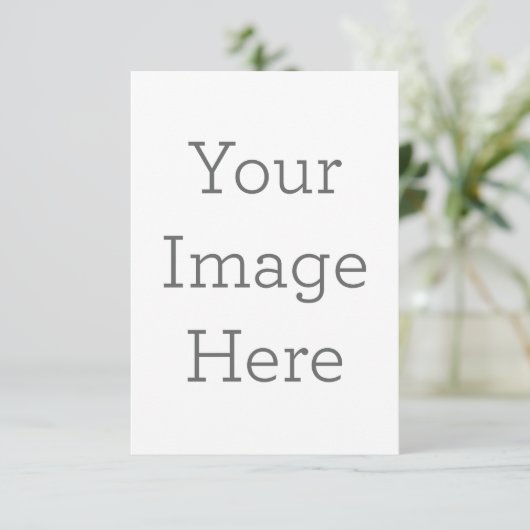 8,9 x 12,7 cm Enkele Save The Date kaart (Staand voorkant)