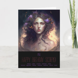 Maak Je Eigen Schorpioen Zonneteken Zodiak Godin Feestdagen Kaart