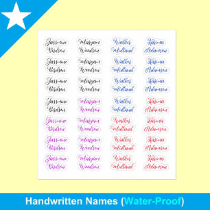Maak Je Eigen Script Naam (Aangepaste 28 Labels) Sticker