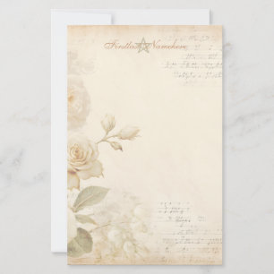 Maak Je Eigen Shabby Chic Gele Rozen Bloemig Briefpapier