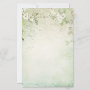 Maak je eigen Shabby Chic Witte Bloem Wingerd Briefpapier
