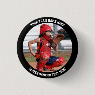 Maak Je Eigen Sportteamfoto Ronde Button 3,2 Cm