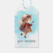 Maak je eigen sprankelende klaprozen engel cadeaulabel (Achterkant)