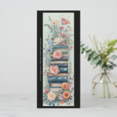 Maak je eigen stapel met lente bloemen boeken blad (Staand voorkant)