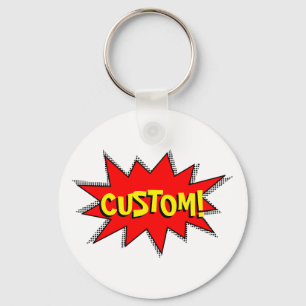 Maak je eigen superheld Onomatopeeën! POW! Sleutelhanger
