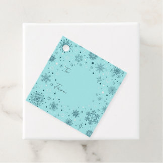 Maak Je Eigen Teal Sneeuwvlok Rand Bedankjes Labels