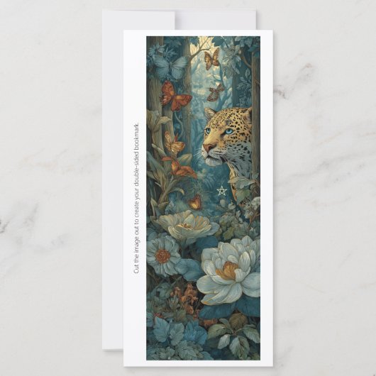 Maak Je Eigen Tropische Cheeta Bookmark Card (Voorkant)