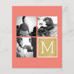 Maak je eigen trouwfoto-collage-monogram flyer