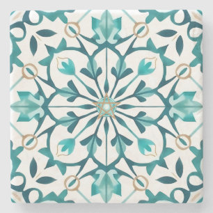 Maak je eigen turquoise zeeschuim gouden namaak Ta Stenen Onderzetter