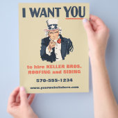 Maak je eigen Uncle Sam Poster Flyer (Hand)