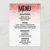 Maak Je Eigen Vallende Rode Glitters Menu (Voorkant)