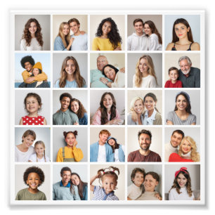 Maak Je Eigen Vergroting van 25 Foto's Collage Foto Afdruk