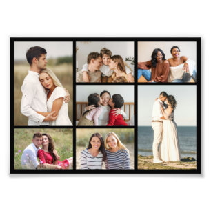 Maak Je Eigen Vergroting van 7 Foto's Collage Foto Afdruk