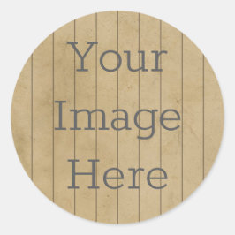 Maak Je Eigen Vervallen Vintage Pin Stripe Ronde Sticker