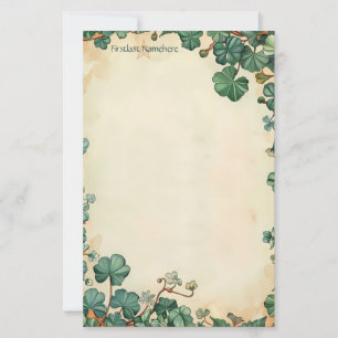 Maak Je Eigen Vintage Klaverveld Briefpapier