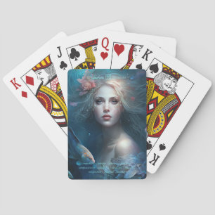 Maak Je Eigen Vissen Zon teken Zodiac Godin Pokerkaarten
