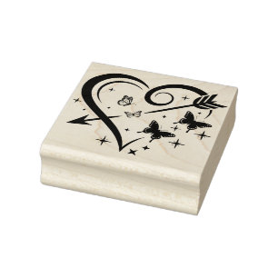 Maak Je Eigen Vlinders Sterren Pijl Hart Rubberstempel