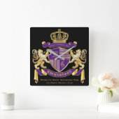 Maak je eigen wapenschild vierkante klok (Huis)