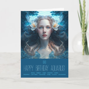 Maak Je Eigen Waterman Zon teken Zodiak Godin Feestdagen Kaart