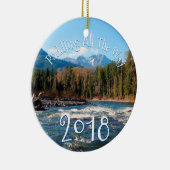 Maak je eigen Whitewater Kerstfoto Keramisch Ornament (Rechts)