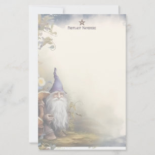 Maak Je Eigen Wijze Oude Dwerg Tuin Briefpapier