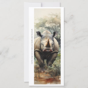 Maak Je Eigen Wilde Neushoorn bladwijzerkaart