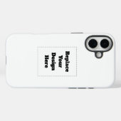 Maak je eigen wit Case-Mate iPhone case (Achterkant (horizontaal))