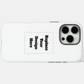 Maak je eigen wit Case-Mate iPhone case (Achterkant (horizontaal))