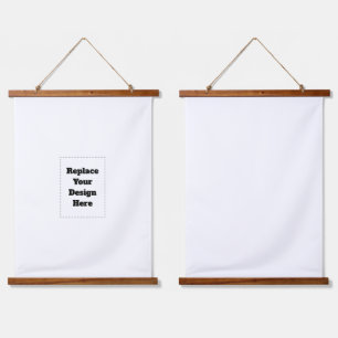 Maak je eigen wit hangend wandkleed
