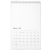 Maak je eigen wit kalender (Feb 2027)
