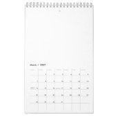 Maak je eigen wit kalender (Mar 2027)