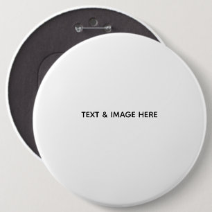 Maak je eigen wit ronde button 6,0 cm