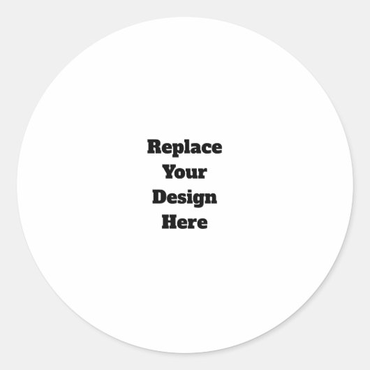 Maak je eigen wit ronde sticker (Voorkant)