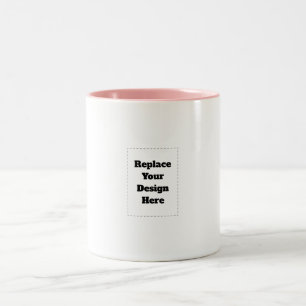 Maak je eigen wit tweekleurige koffiemok
