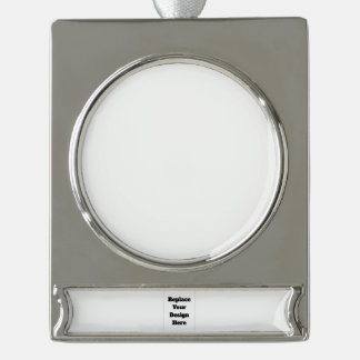 Maak je eigen wit verzilverd banner ornament