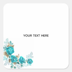 Maak je eigen witte elegante vierkante sticker