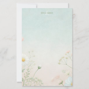 Maak Je Eigen Zachte Madeliefjes Roze Bloemen Briefpapier
