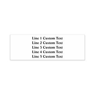Maak Je Eigen Zakelijke 5 Lijnen Serif Tekst Zelfinktende Stempel