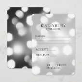 Maak je eigen zeshoekige Bokeh-achtergrond RSVP Kaartje (Voorkant / Achterkant)