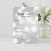 Maak je eigen zeshoekige Bokeh-achtergrond RSVP Kaartje (Staand voorkant)