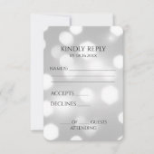 Maak je eigen zeshoekige Bokeh-achtergrond RSVP Kaartje (Voorkant)