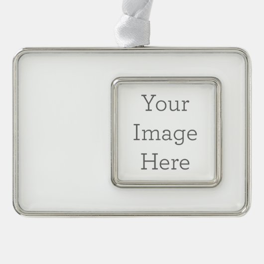 Gepersonaliseerde Kader Ornament (Horizontaal), Verzilverd (Voorkant)