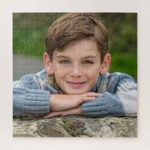 Maak Je Eigen Zoon Foto Aangepaste Afbeelding Dubb Legpuzzel