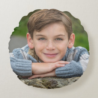 Maak Je Eigen Zoon Foto Aangepaste Afbeelding Dubb Rond Kussen