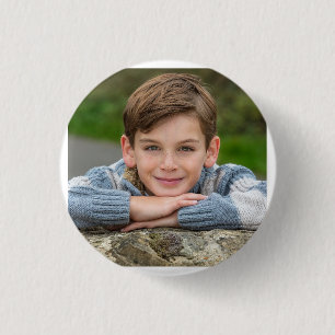 Maak Je Eigen Zoon Foto Aangepaste Afbeelding Dubb Ronde Button 3,2 Cm