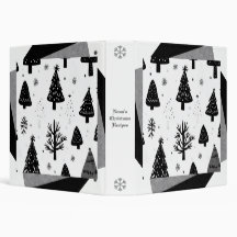 Maak je eigen zwart-witte kerstbomen