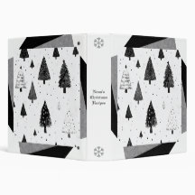 Maak je eigen zwart-witte Kerstbomen Sneeuw