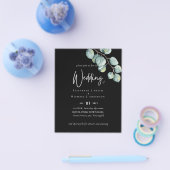 Maak Je Eigen Zwarte Salie Eucalyptus Bruiloft Flyer (Enkel)