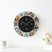 Maak Je Eigen Zwarte & Witte 12 Foto Collage  Grote Klok (Huis)