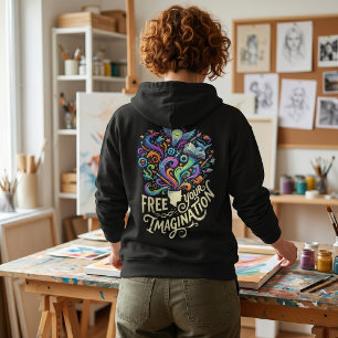 Maak je fantasie los: Psychedelische hersenen gloe Hoodie